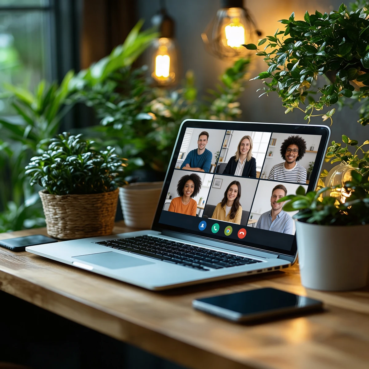 Vrouw zit thuis klaar met laptop voor de gezamenlijke Zoom-sessie van de schoningsavond van Leven op gevoel